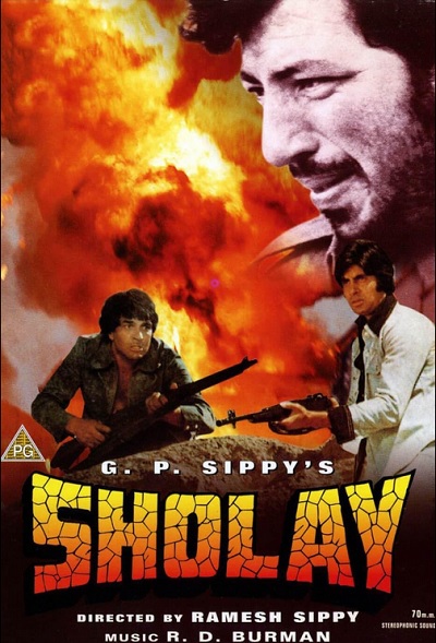 فیلم هندی زیبا و خاطره انگیز شعله Sholay 1975 ارتقاء کیفیت با استفاده از تکنولوژی هوش مصنوعی